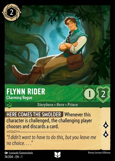 Flynn Rider — Charming Rogue Disney Lorcana card