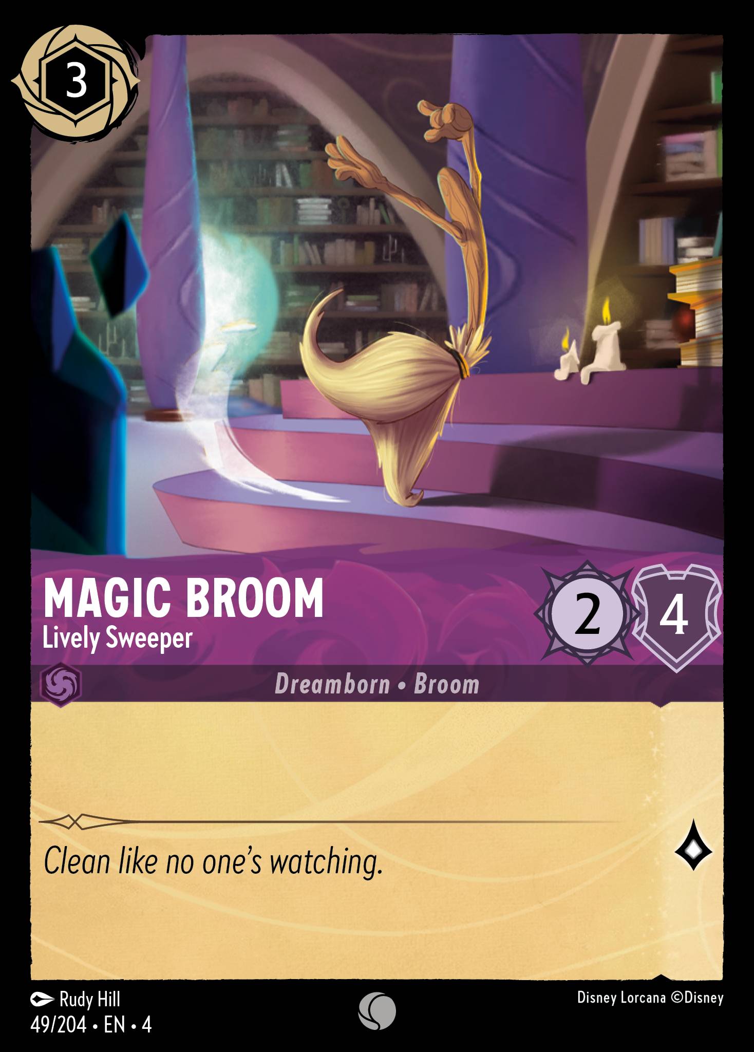 Magic Broom — Lively Sweeper Disney Lorcana card
