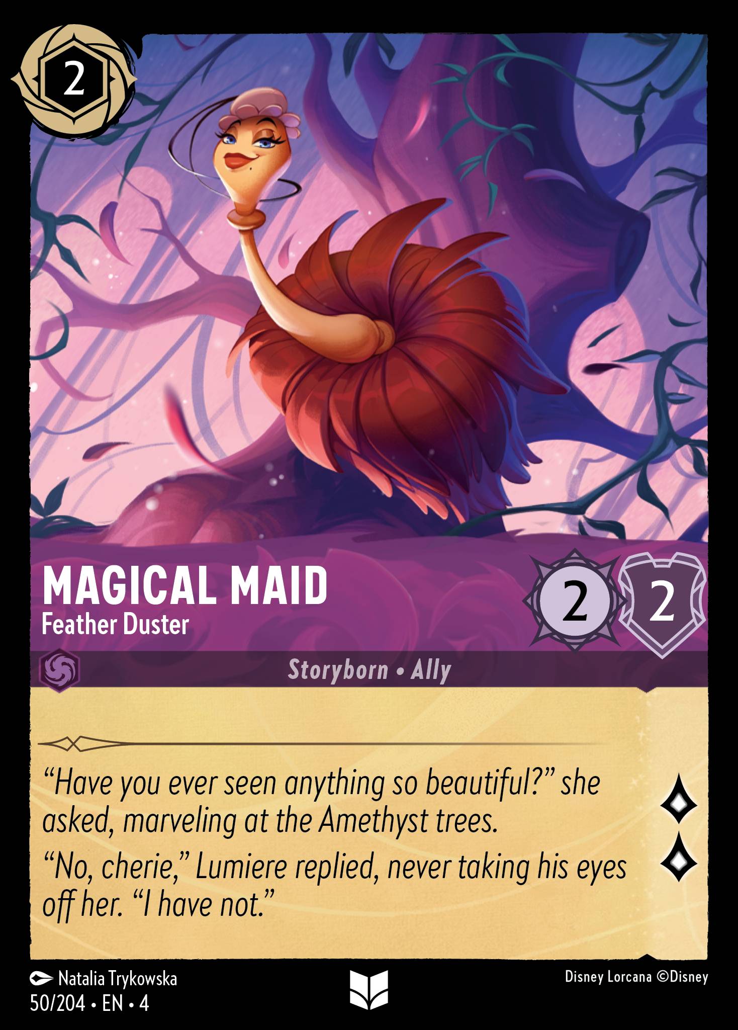 Magical Maid — Feather Duster Disney Lorcana card