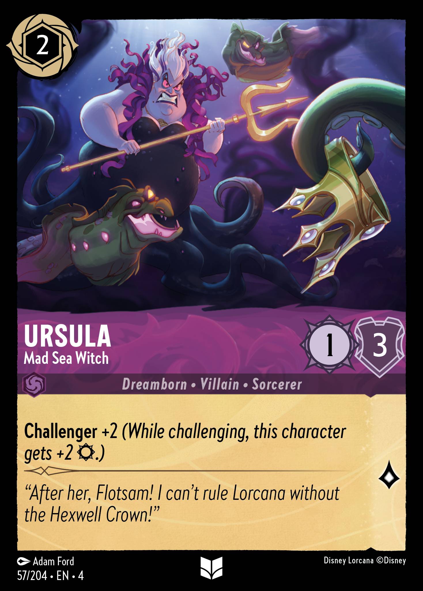 Ursula — Mad Sea Witch Disney Lorcana card