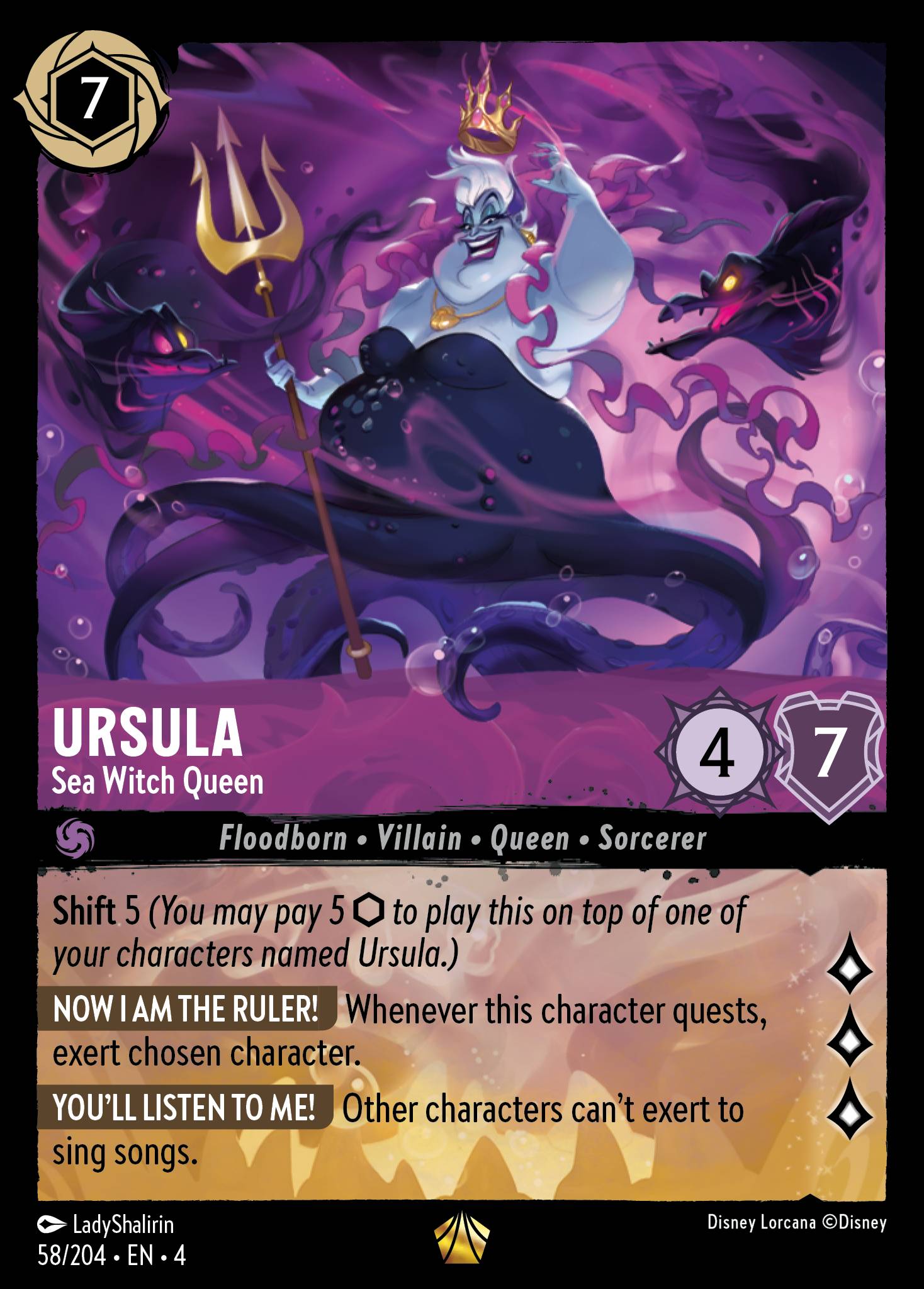 Ursula — Sea Witch Queen Disney Lorcana card