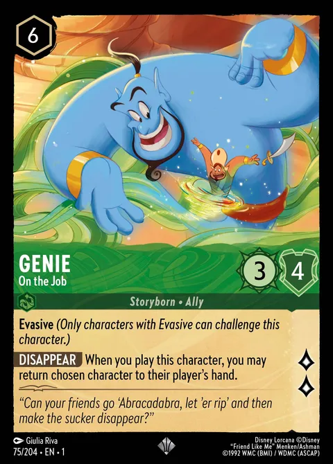 Genie — On the Job Disney Lorcana card