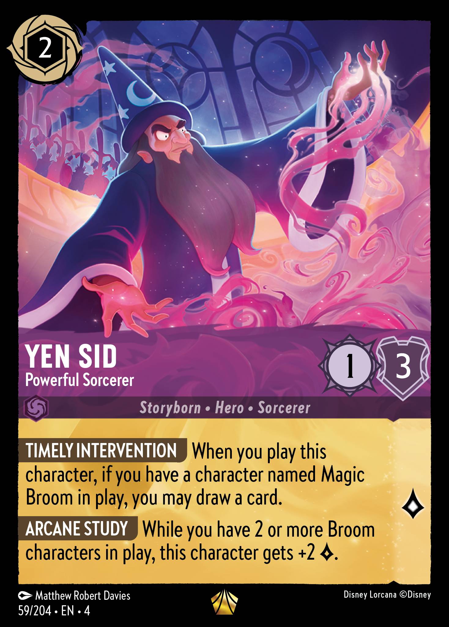 Yen Sid — Powerful Sorcerer Disney Lorcana card
