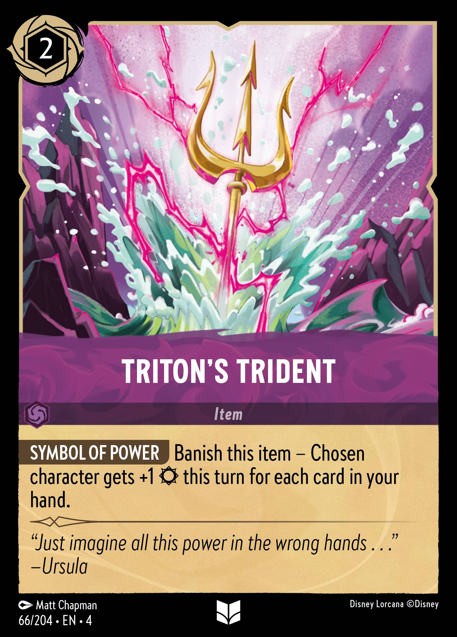 Triton's Trident Disney Lorcana card