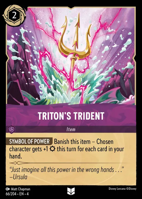 Triton's Trident Disney Lorcana card