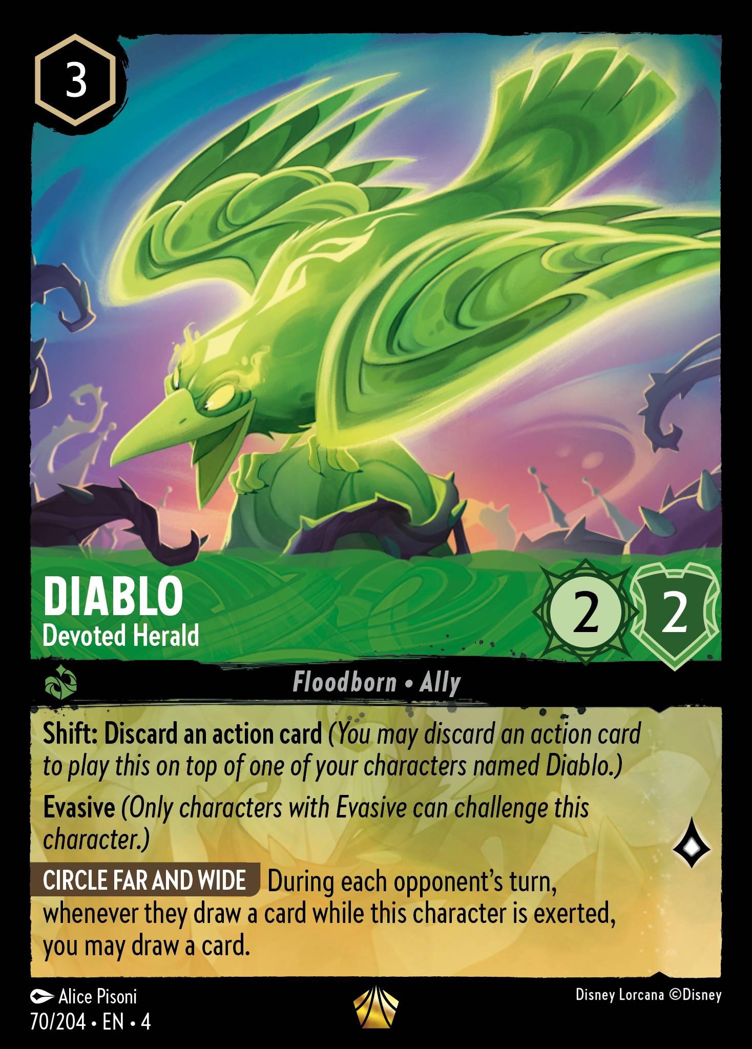 Diablo — Devoted Herald Disney Lorcana card