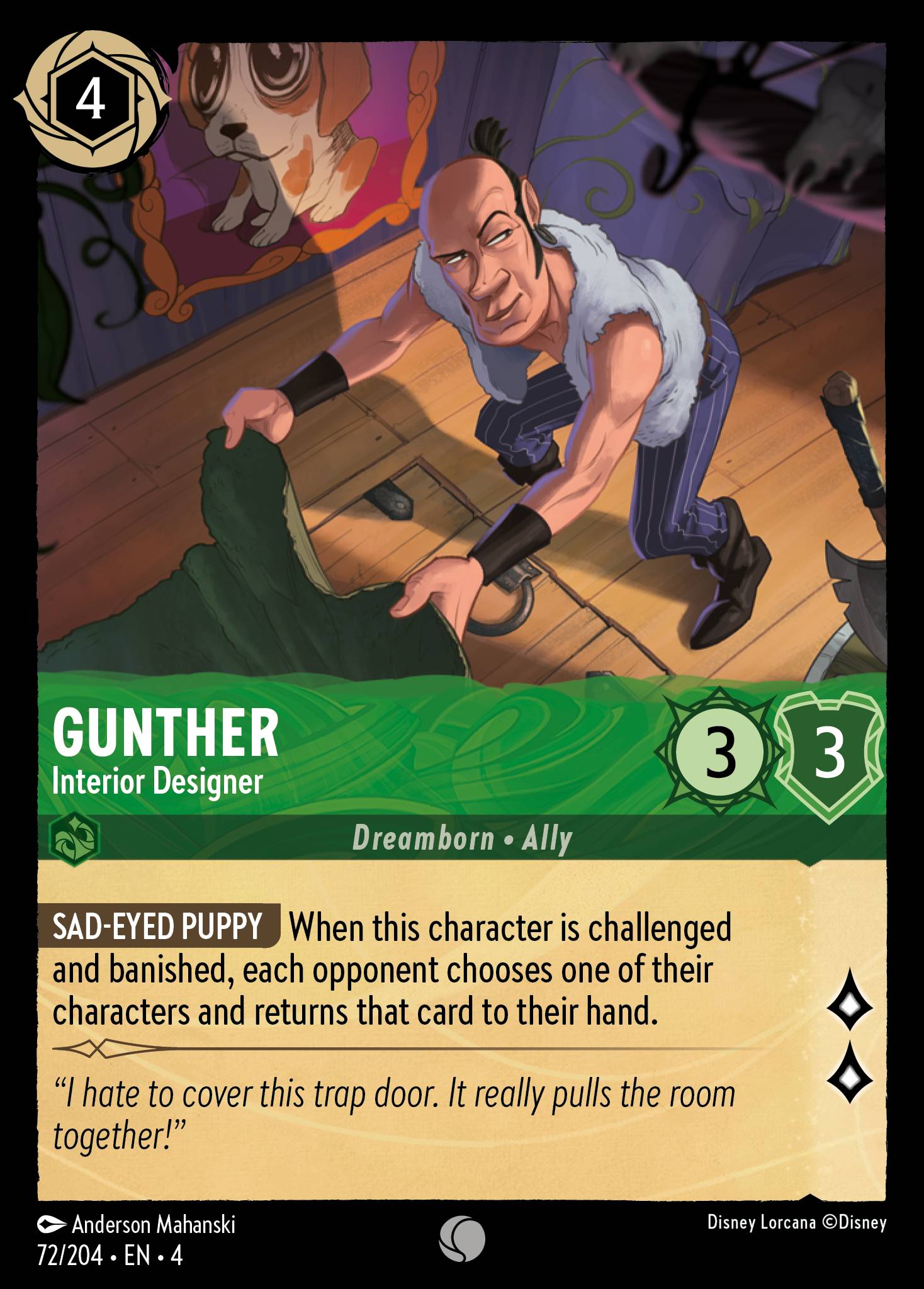 Gunther — Interior Designer Disney Lorcana card