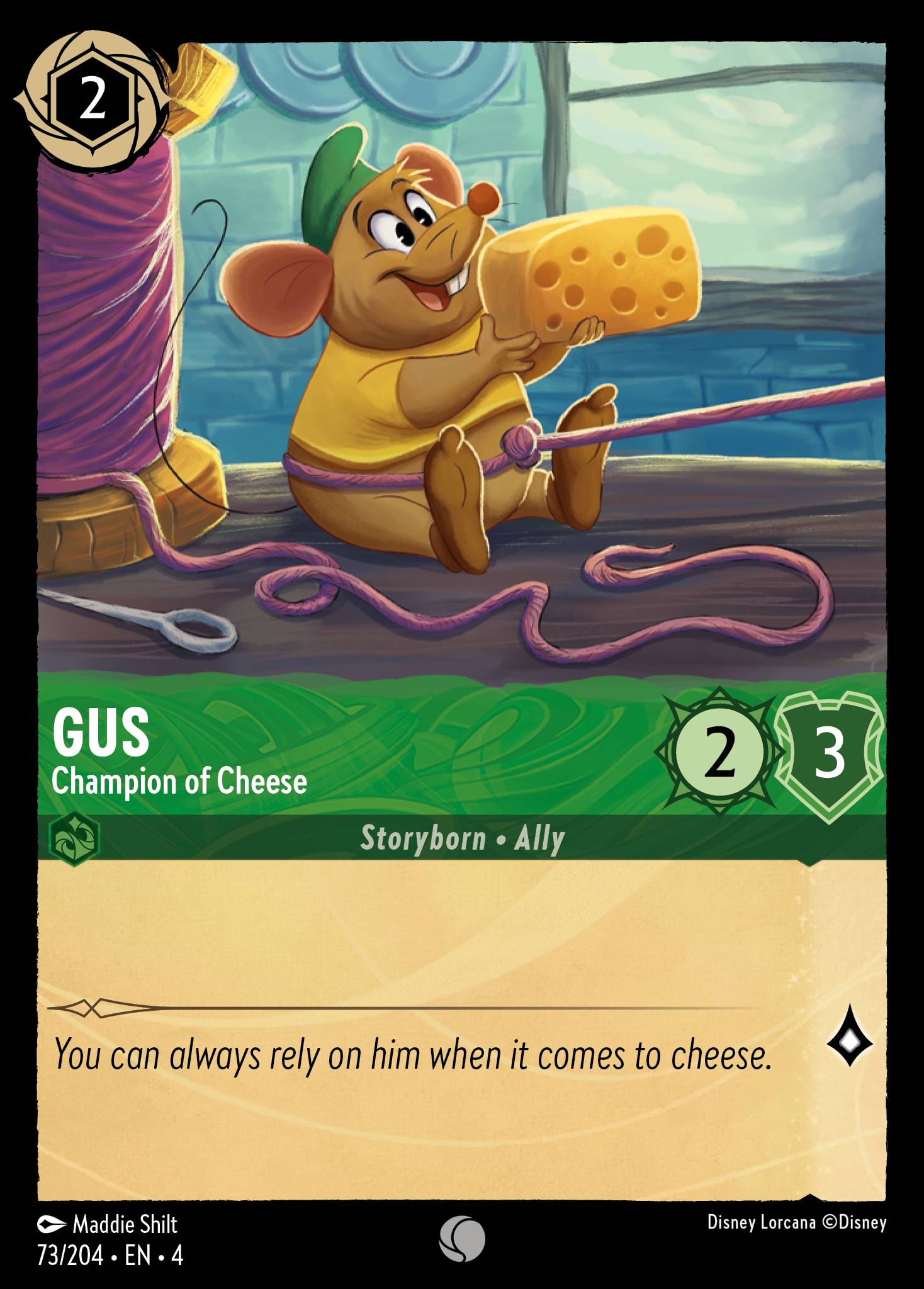 Gus — Champion of Cheese Disney Lorcana card