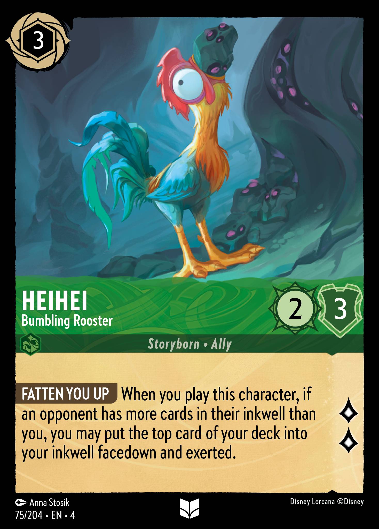 HeiHei — Bumbling Rooster Disney Lorcana card