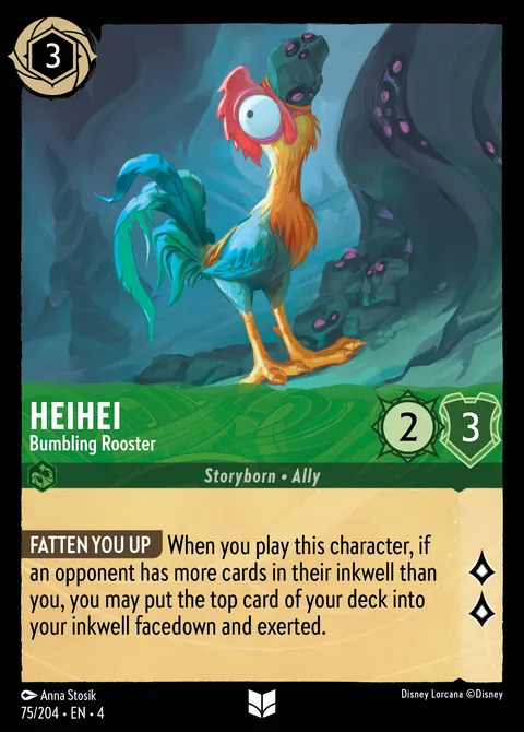 HeiHei — Bumbling Rooster Disney Lorcana card