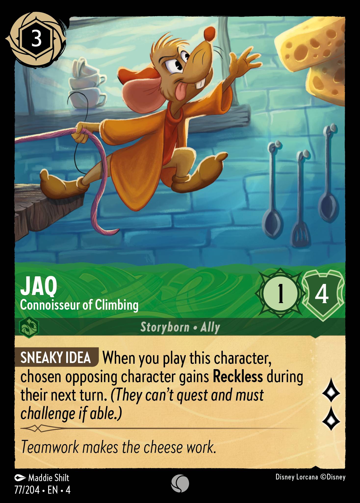 Jaq — Connoisseur of Climbing Disney Lorcana card
