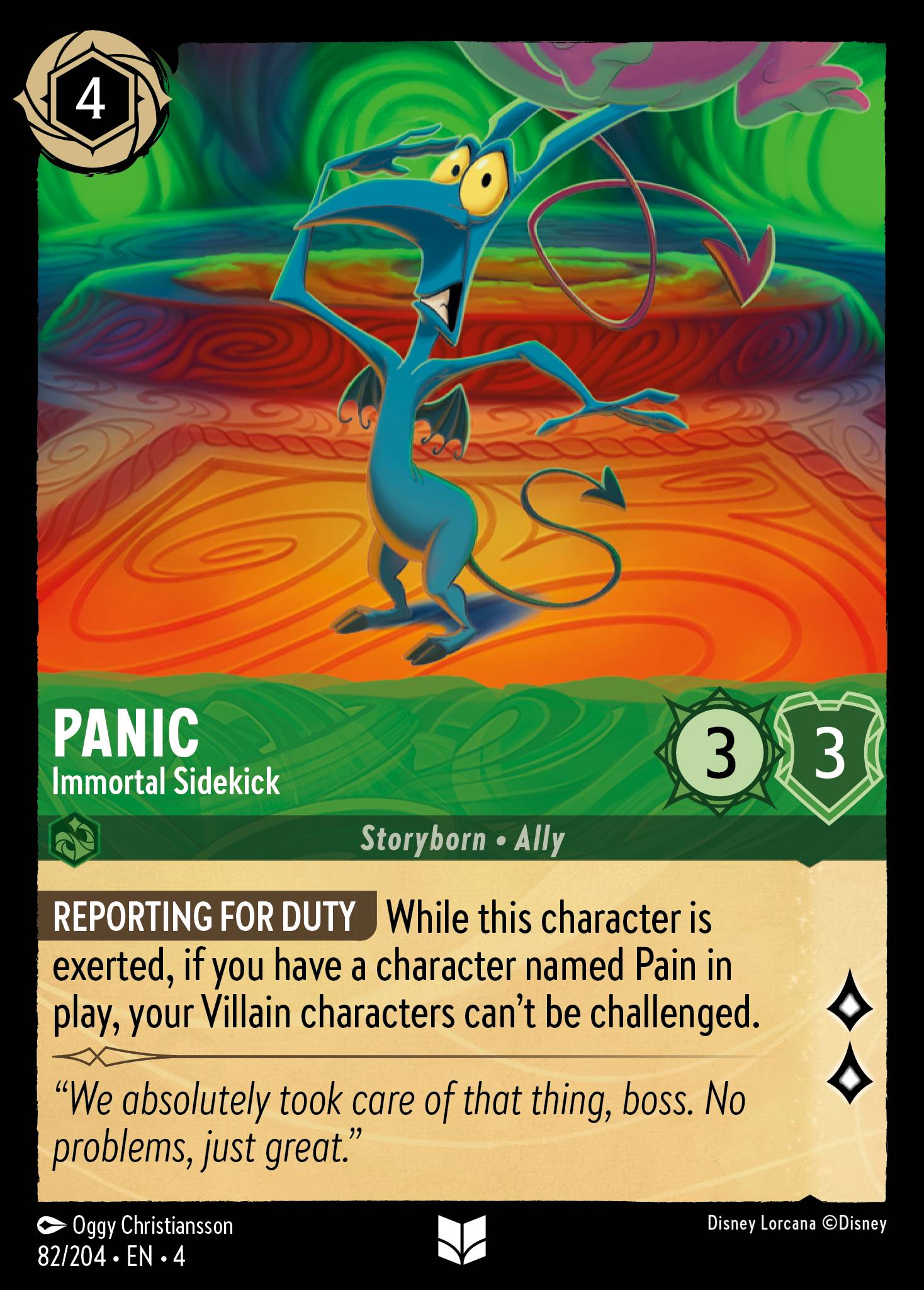 Panic — Immortal Sidekick Disney Lorcana card