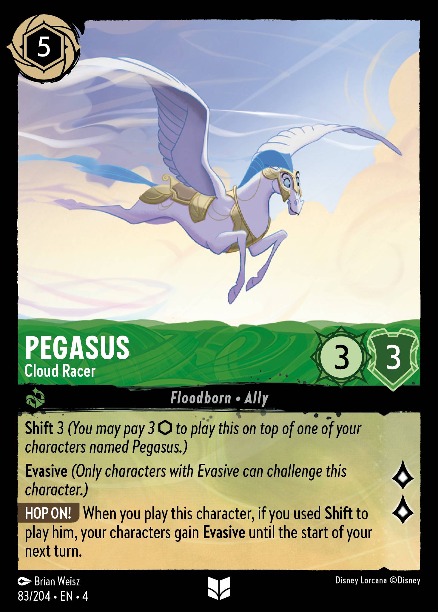 Pegasus — Cloud Racer Disney Lorcana card