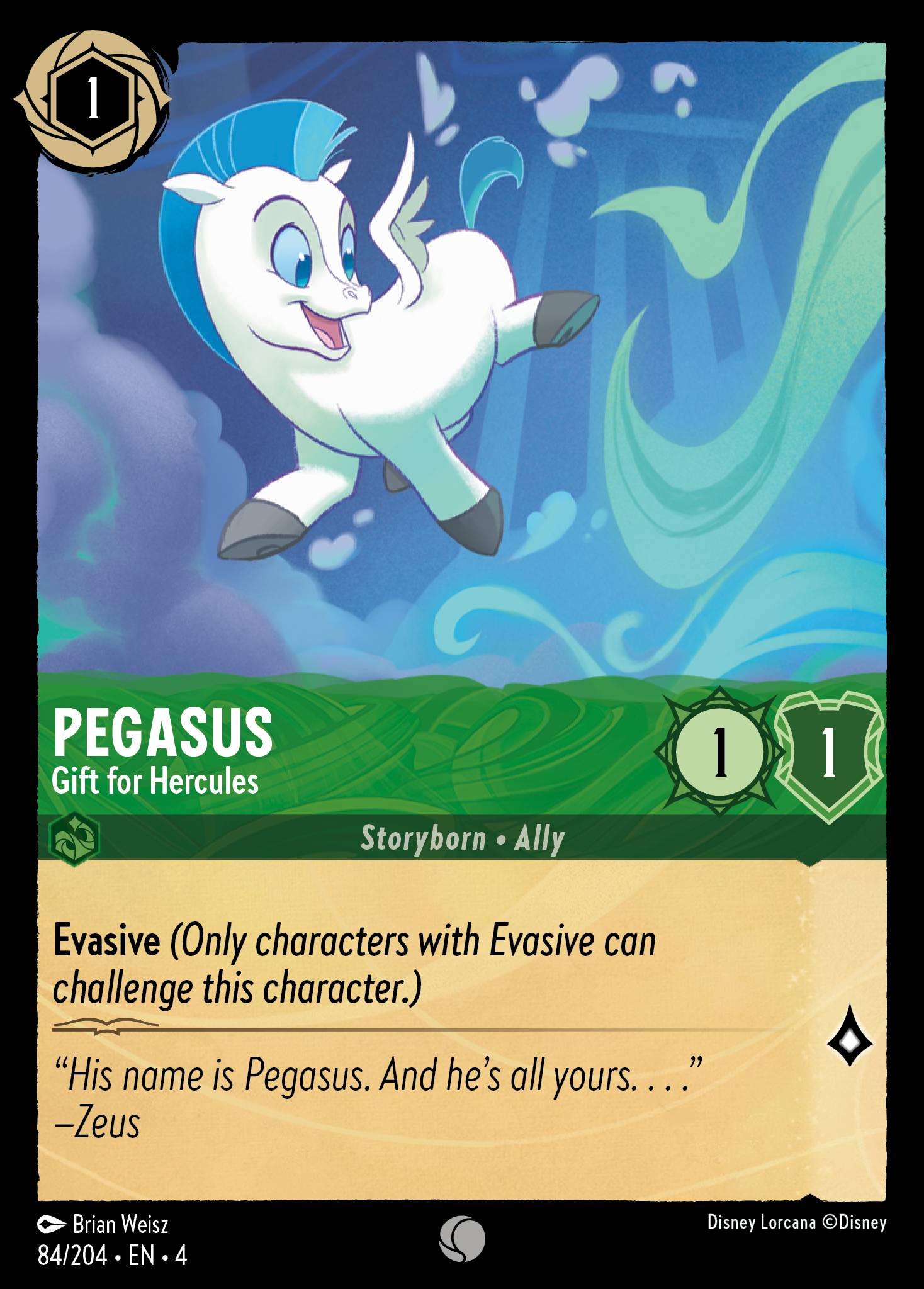 Pegasus — Gift for Hercules Disney Lorcana card