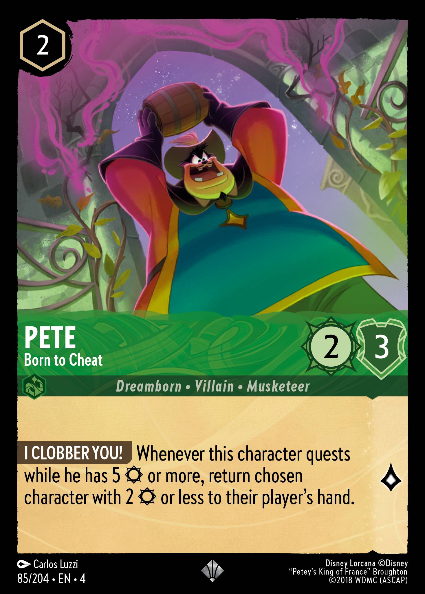 Pete — Born to Cheat Disney Lorcana card