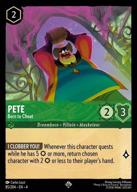 Pete — Born to Cheat Disney Lorcana card