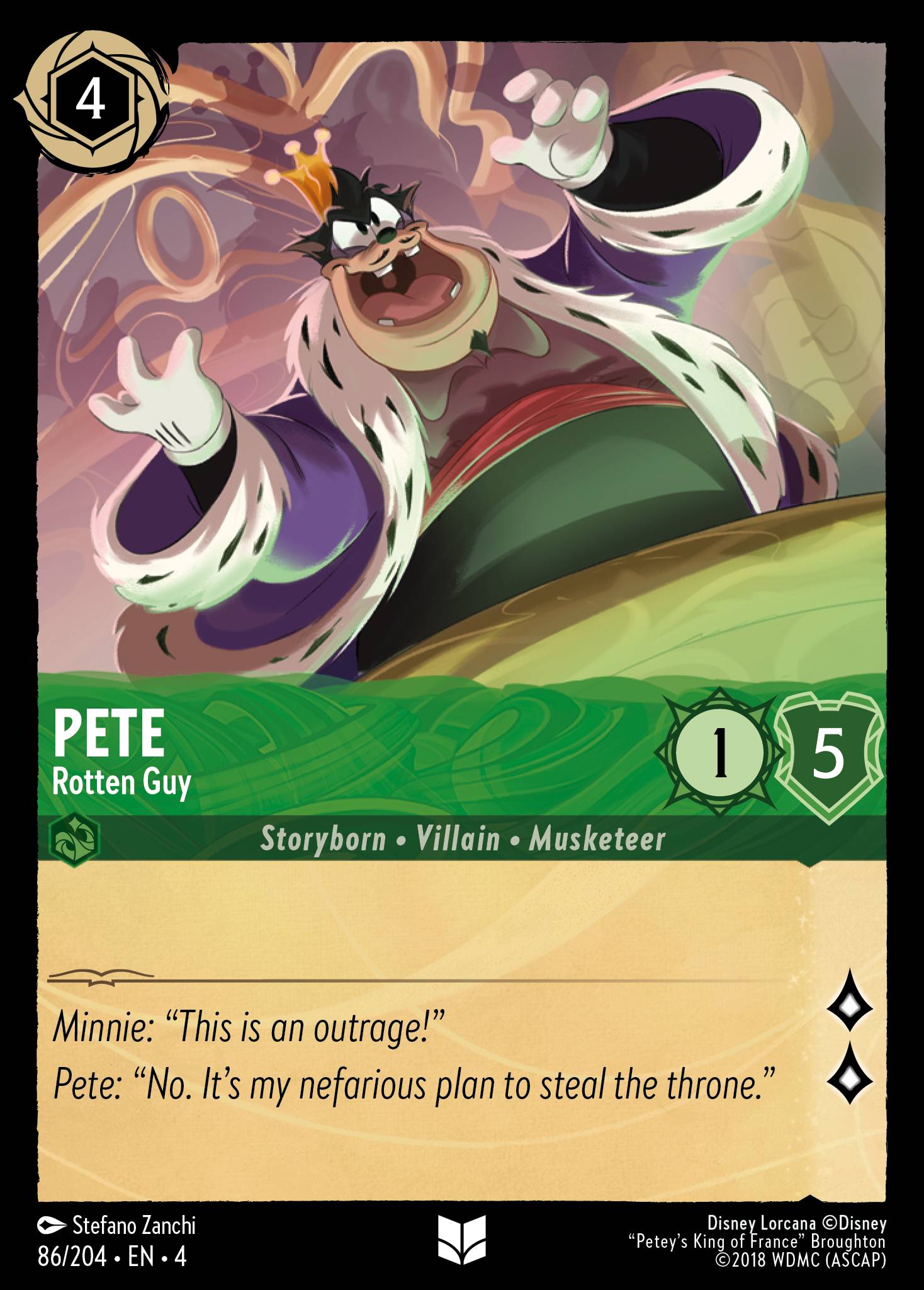 Pete — Rotten Guy Disney Lorcana card