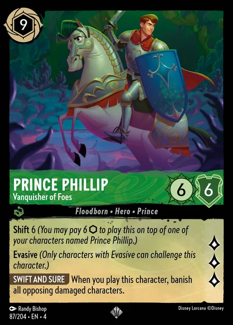 Prince Phillip — Vanquisher of Foes Disney Lorcana card