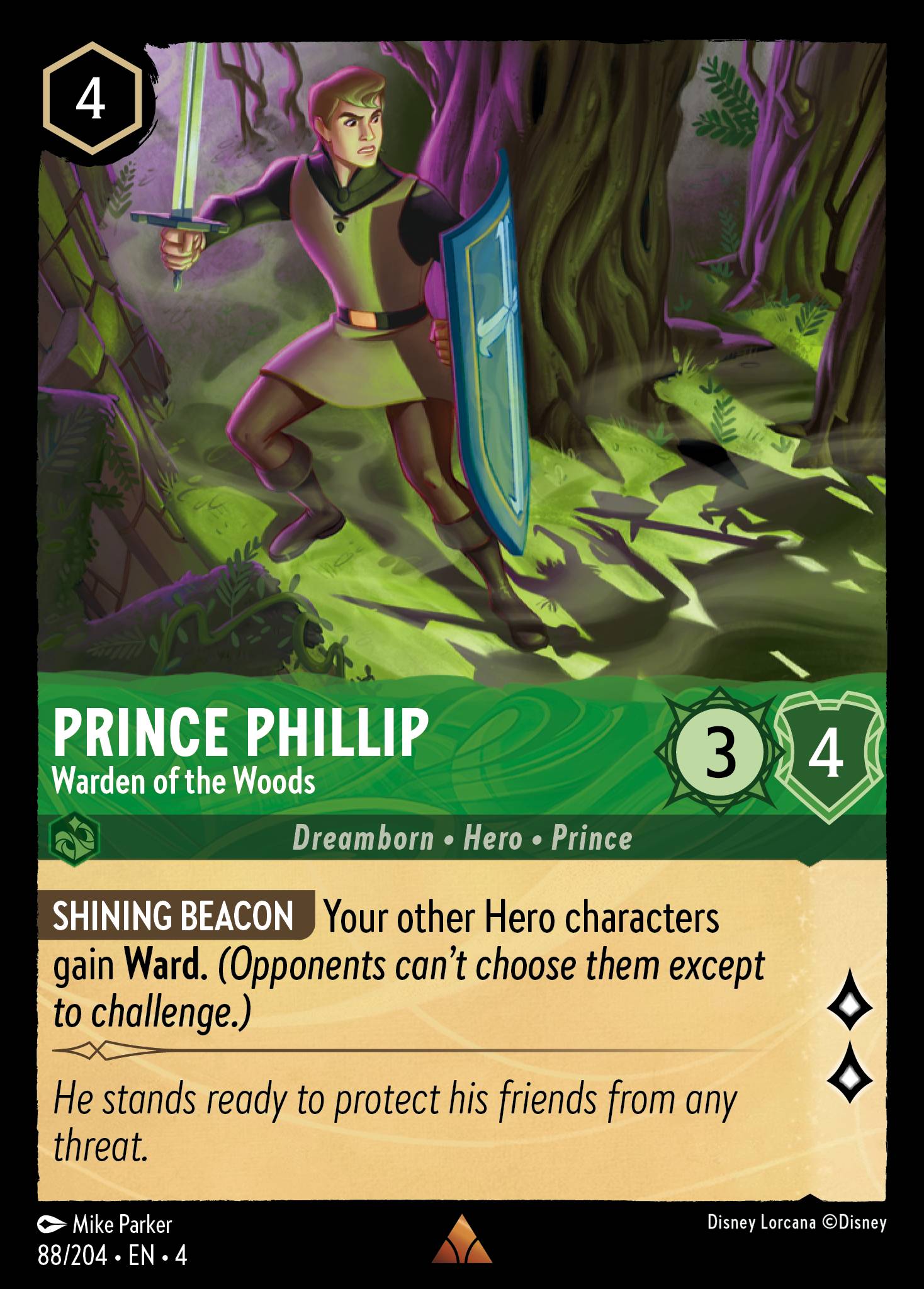 Prince Phillip — Warden of the Woods Disney Lorcana card