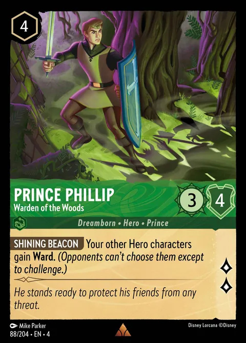 Prince Phillip — Warden of the Woods Disney Lorcana card