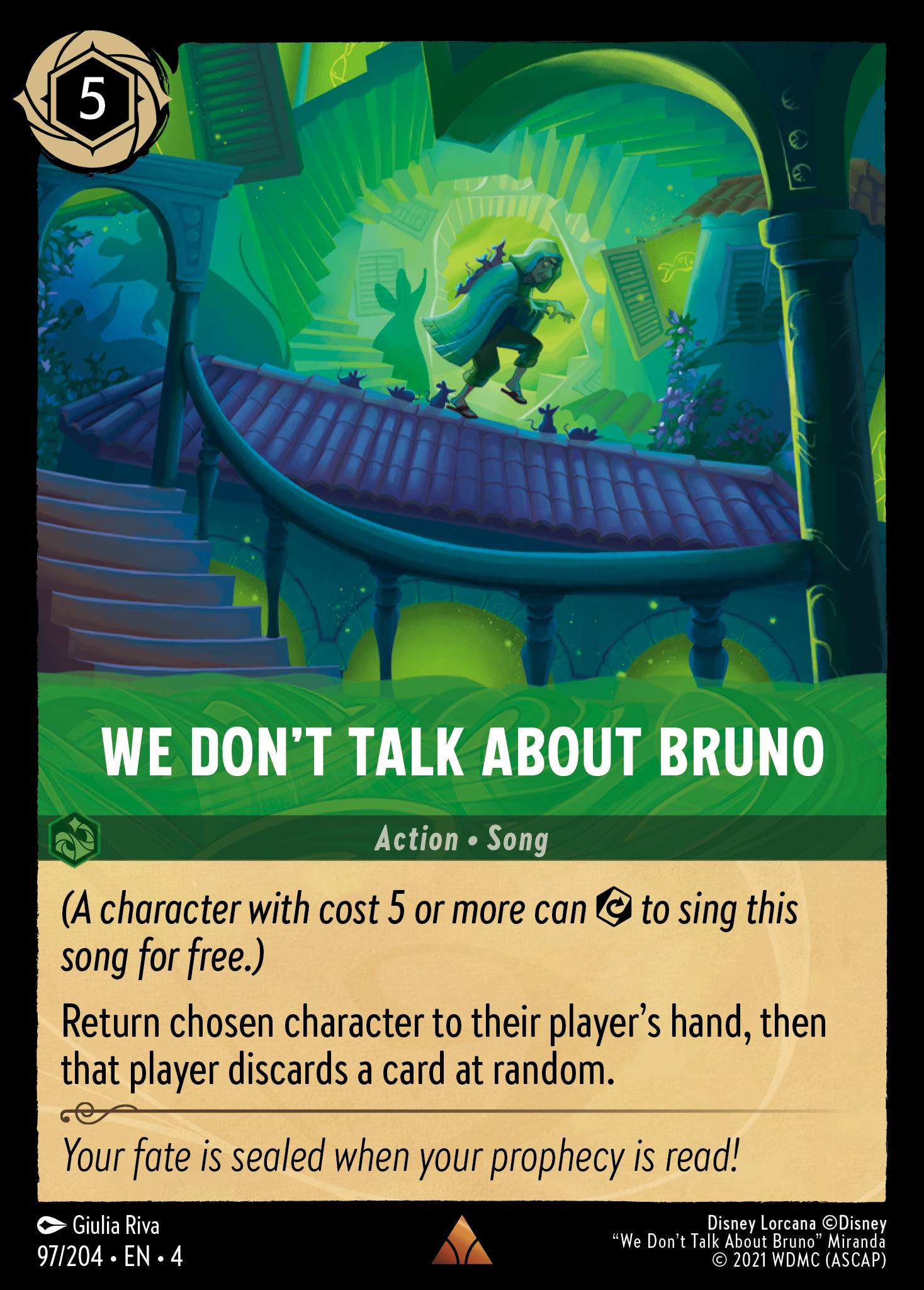 We Don’t Talk About Bruno Disney Lorcana card