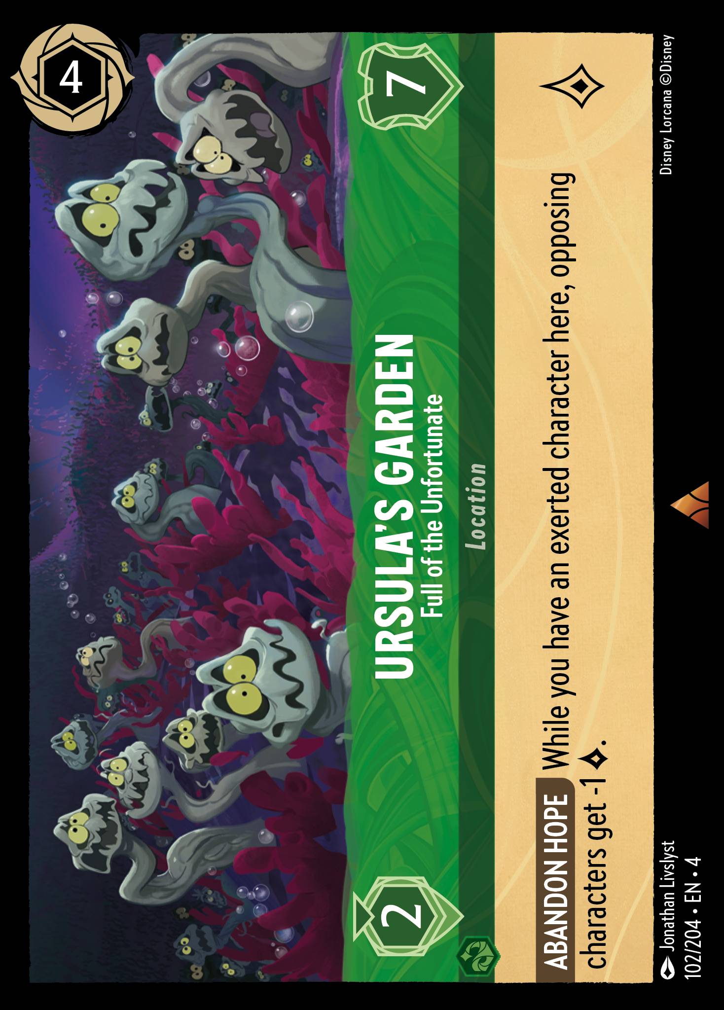 Ursula’s Garden — Full of the Unfortunate Disney Lorcana card