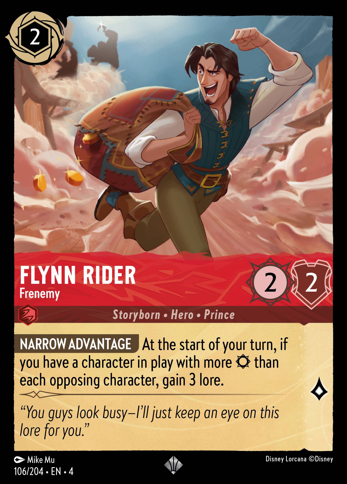 Flynn Rider — Frenemy Disney Lorcana card
