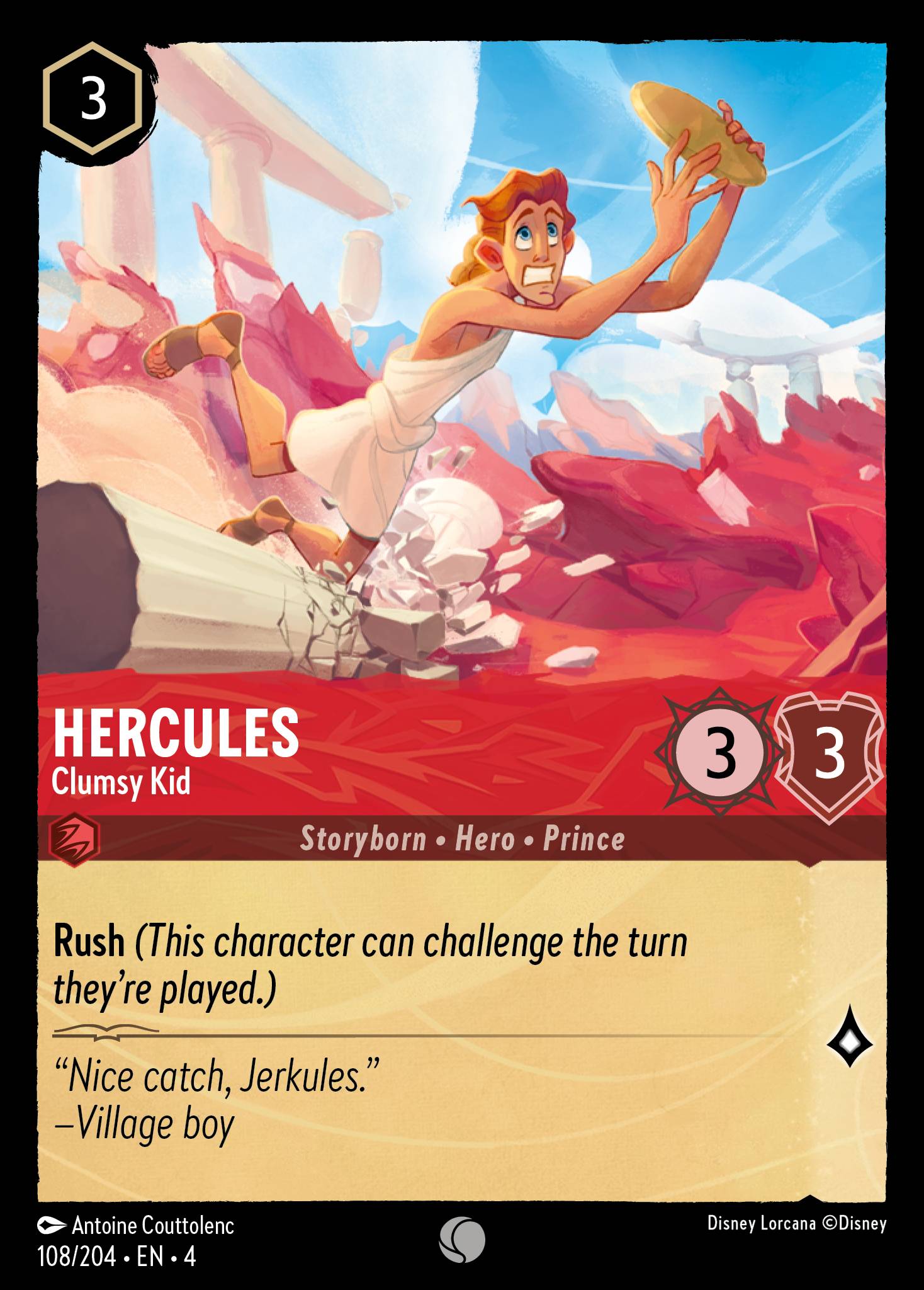Hercules — Clumsy Kid Disney Lorcana card