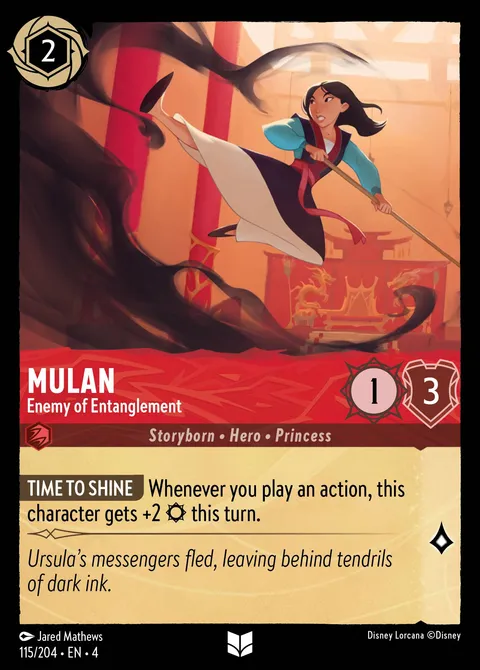 Mulan — Enemy of Entanglement Disney Lorcana card