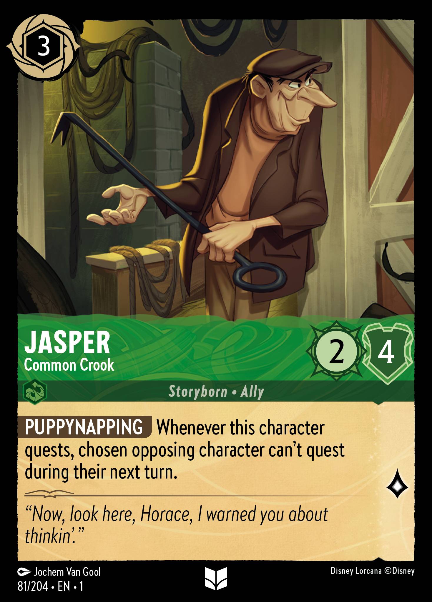 Jasper — Common Crook Disney Lorcana card