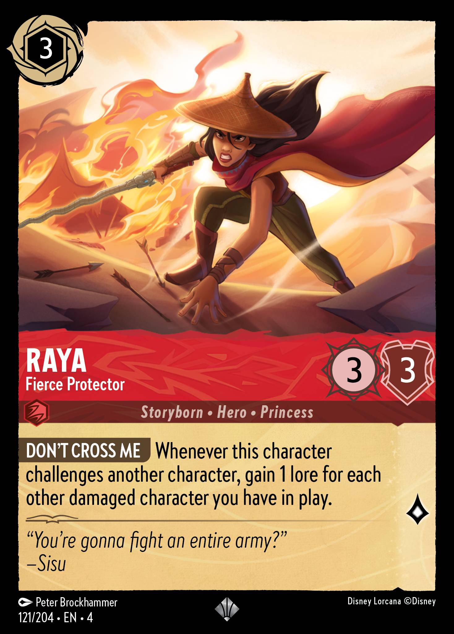 Raya — Fierce Protector Disney Lorcana card