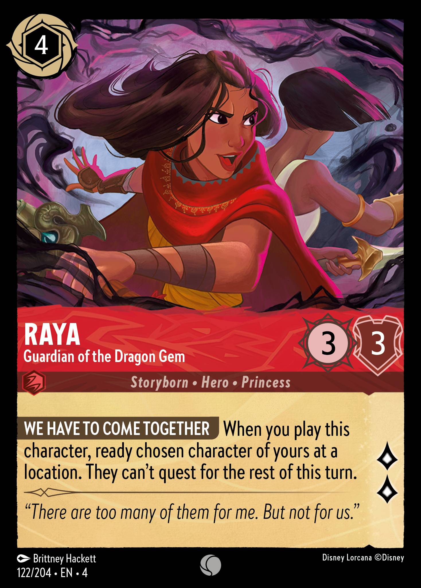 Raya — Guardian of the Dragon Gem Disney Lorcana card