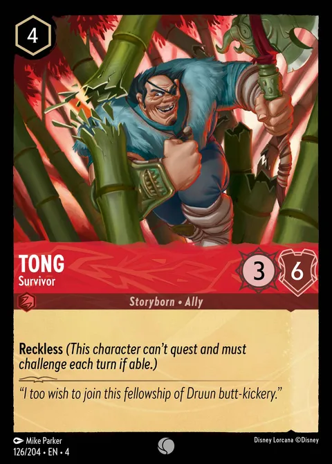 Tong — Survivor Disney Lorcana card