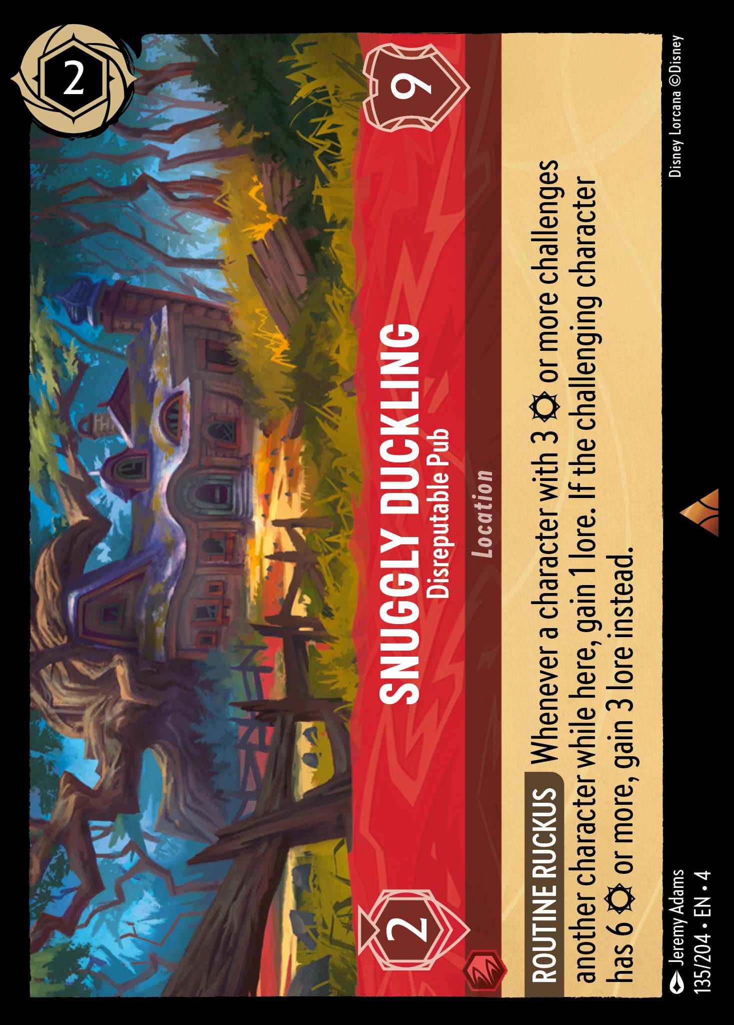 Snuggly Duckling — Disreputable Pub Disney Lorcana card