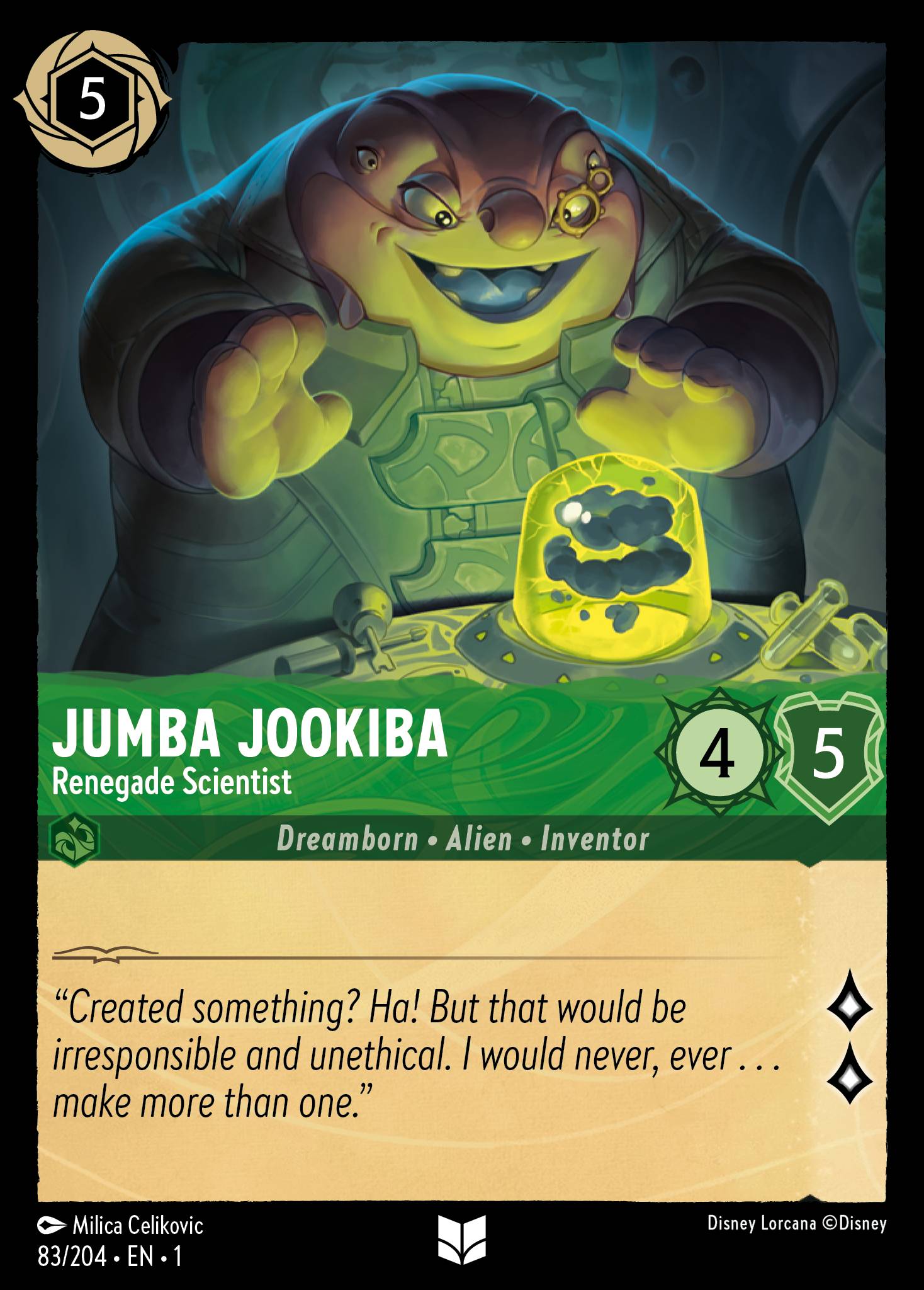 Jumba Jookiba — Renegade Scientist Disney Lorcana card