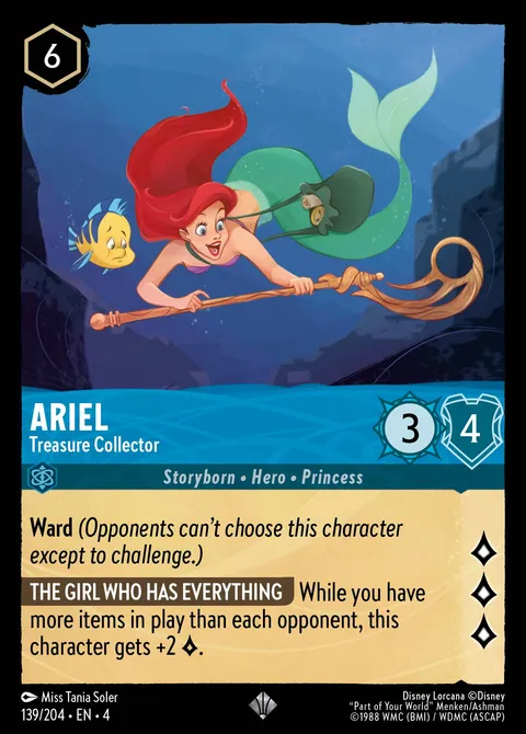 Ariel — Treasure Collector Disney Lorcana card