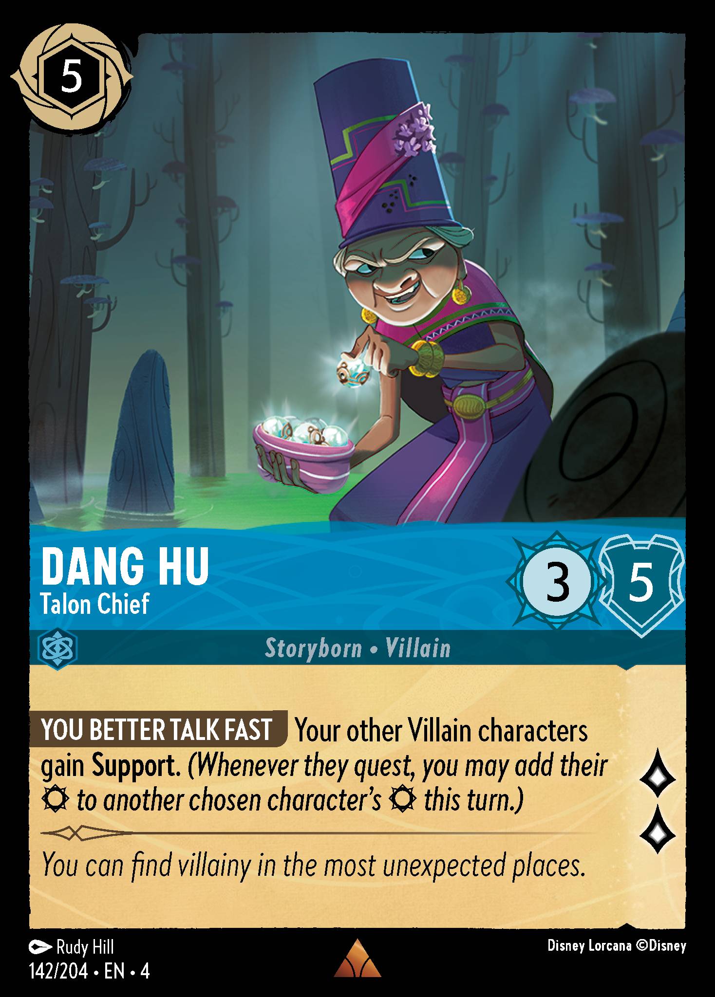 Dang Hu — Talon Chief Disney Lorcana card