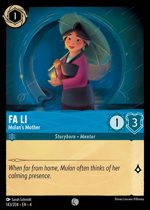 Fa Li — Mulan’s Mother Disney Lorcana card