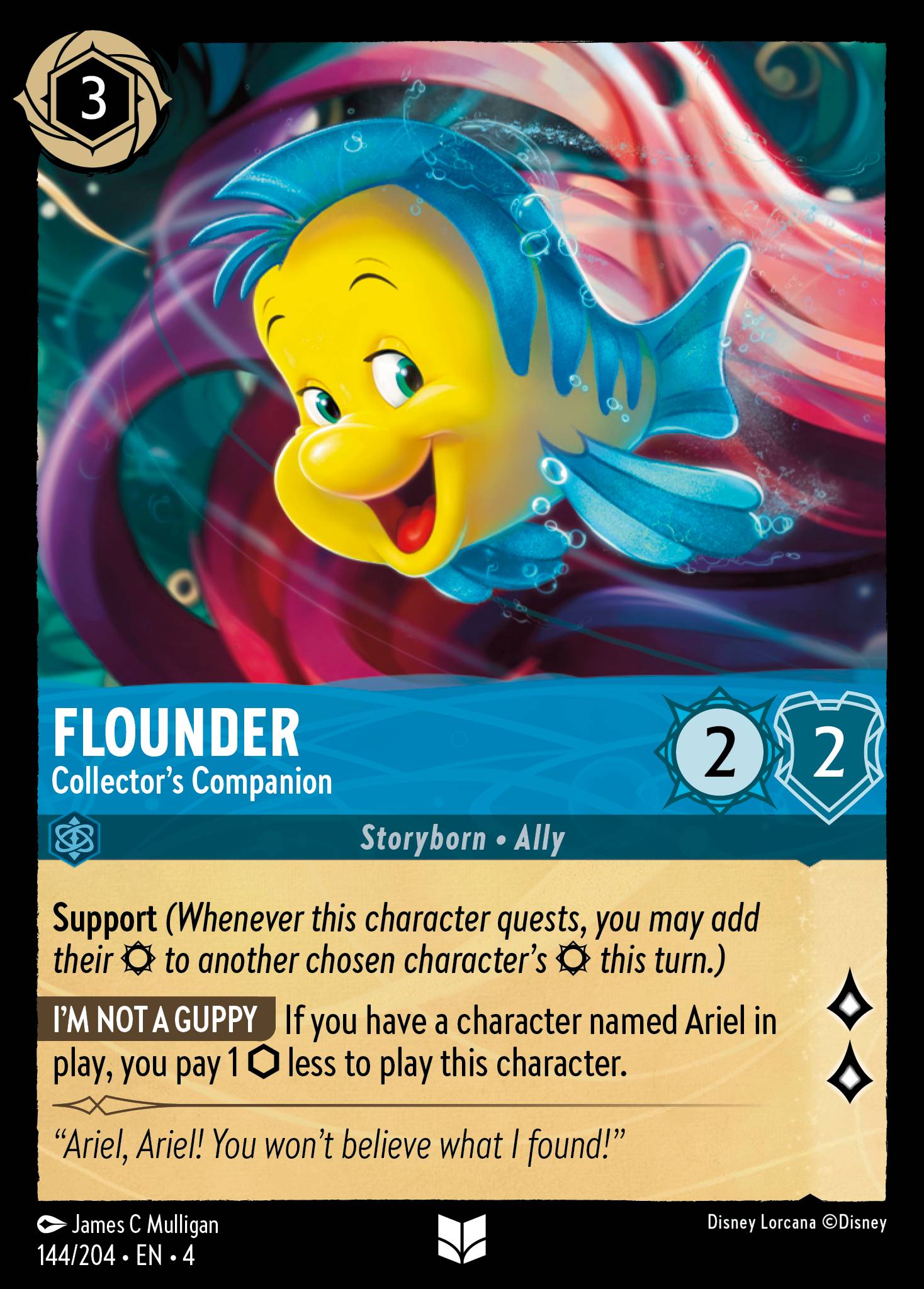 Flounder — Collector’s Companion Disney Lorcana card