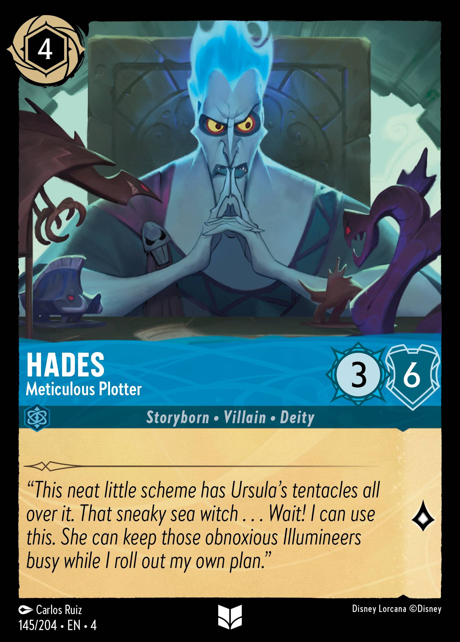 Hades — Meticulous Plotter Disney Lorcana card