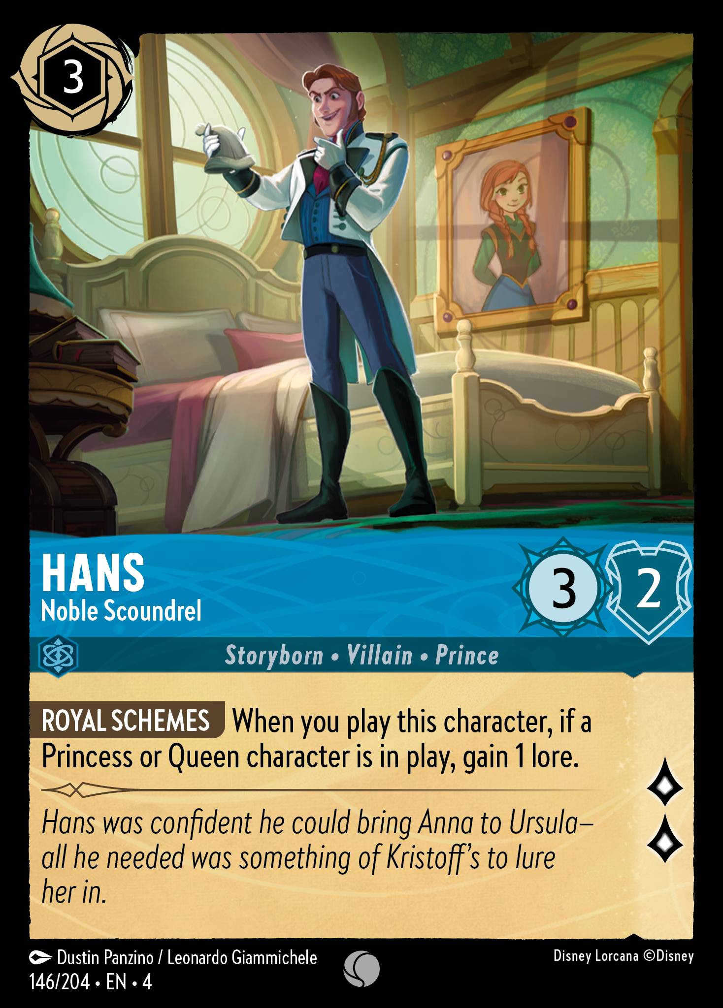 Hans — Noble Scoundrel Disney Lorcana card