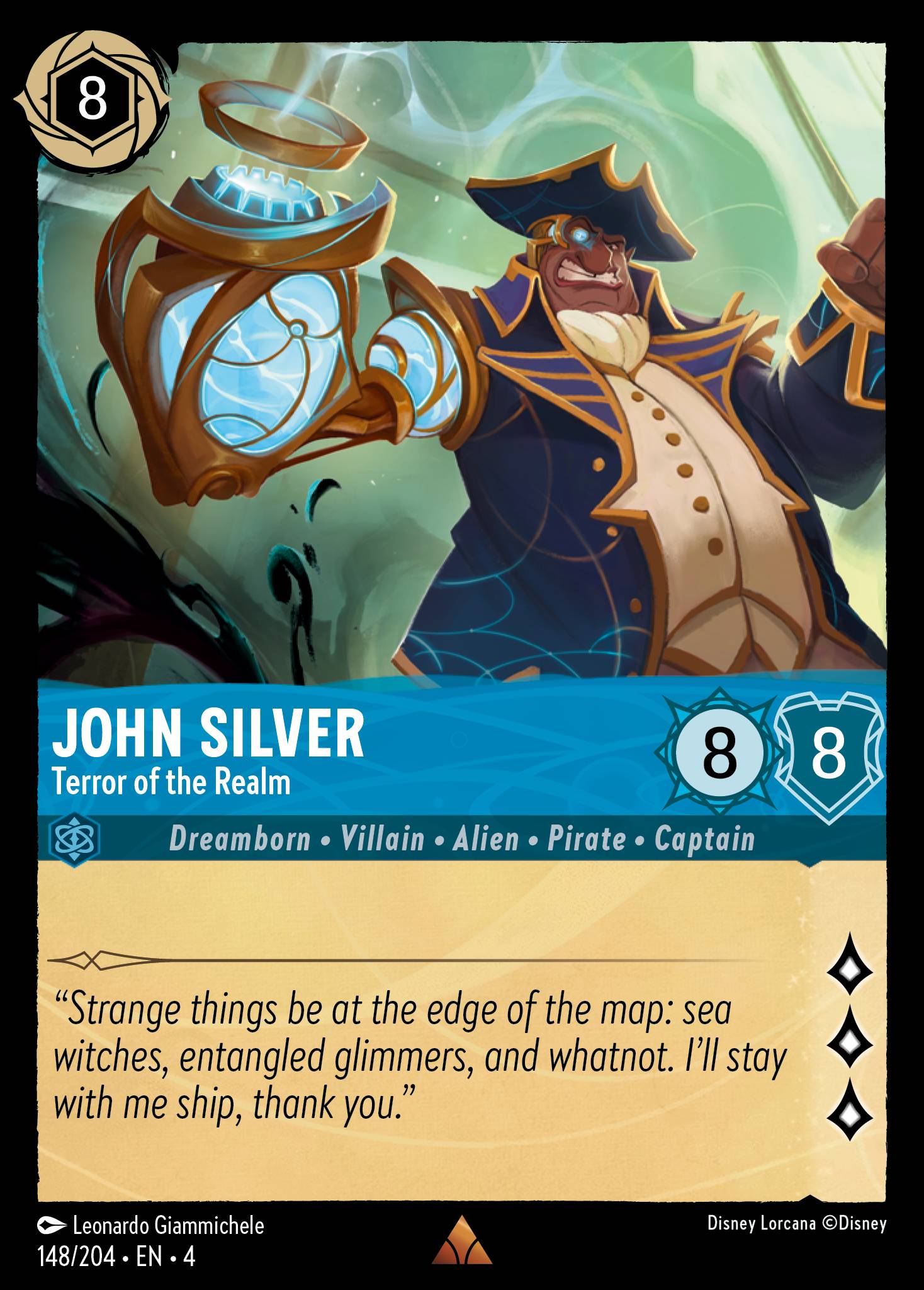 John Silver — Terror of the Realm Disney Lorcana card