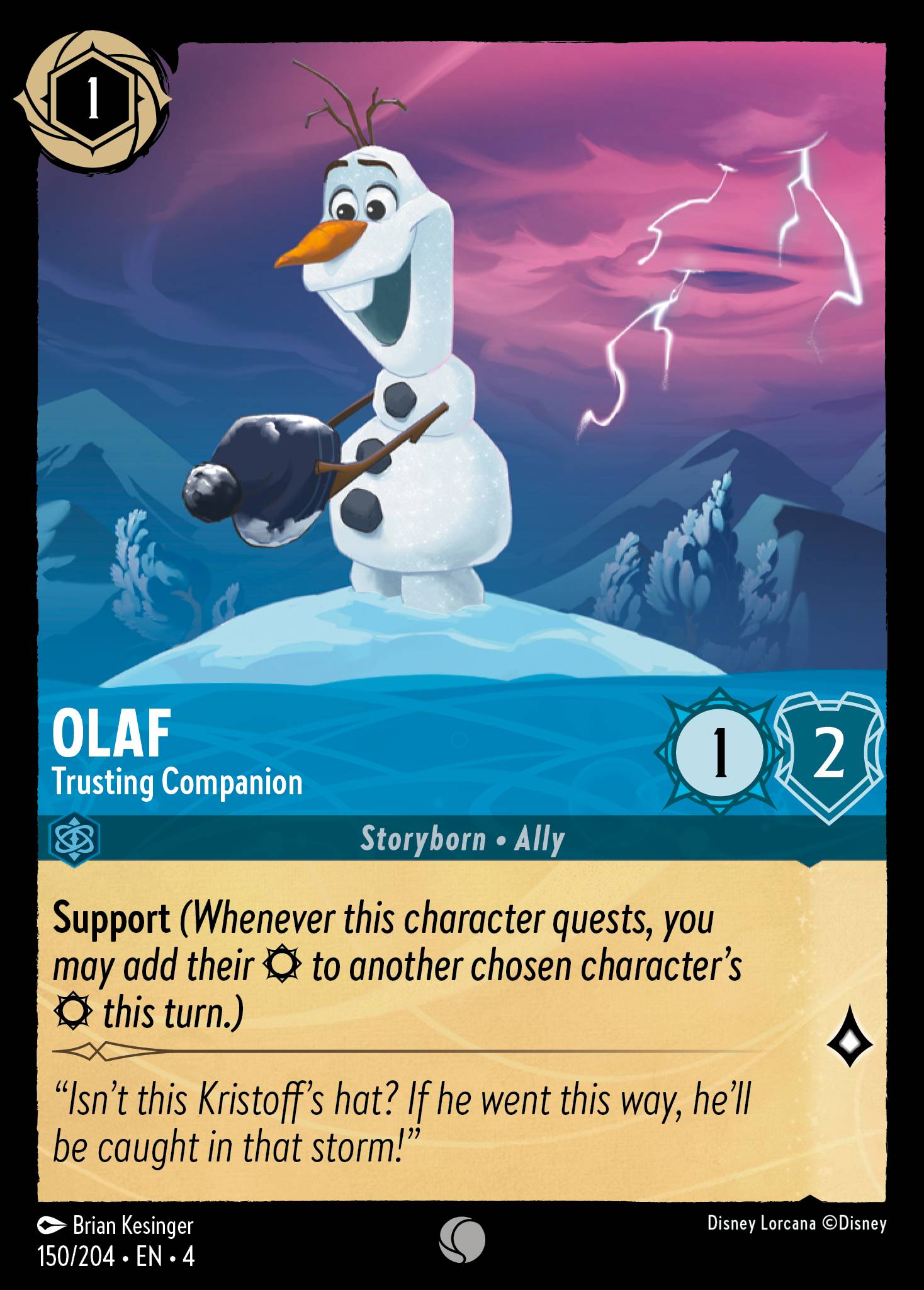 Olaf — Trusting Companion Disney Lorcana card