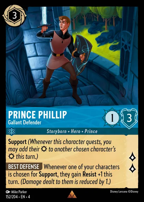 Prince Phillip — Gallant Defender Disney Lorcana card