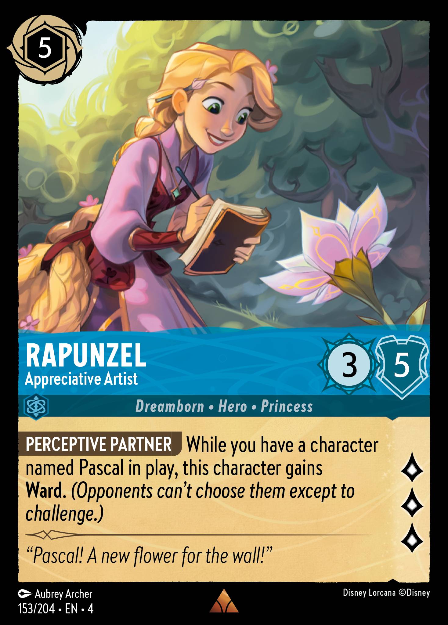 Rapunzel — Appreciative Artist Disney Lorcana card
