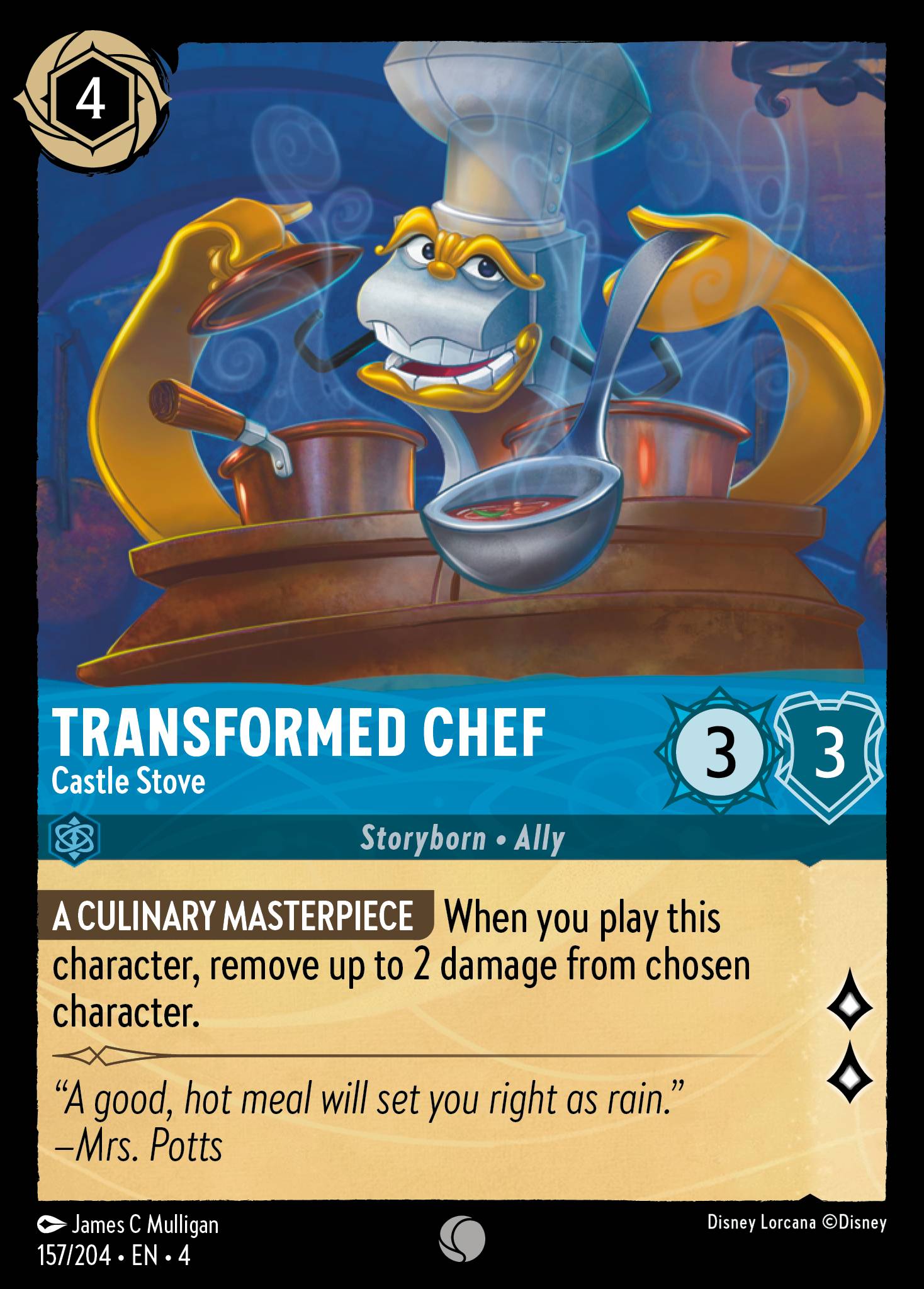 Transformed Chef — Castle Stove Disney Lorcana card