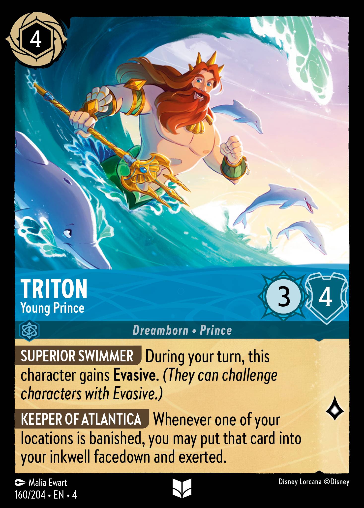 Triton — Young Prince Disney Lorcana card