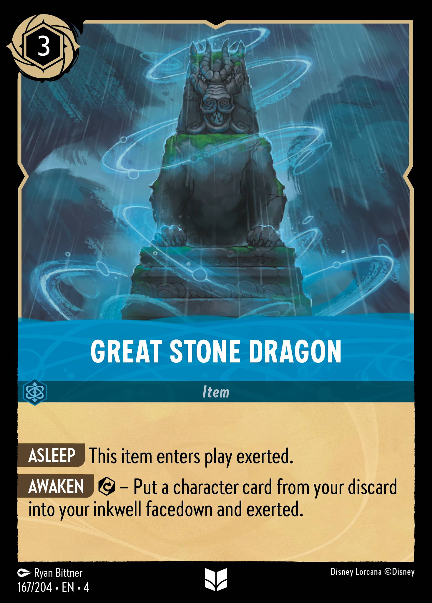 Great Stone Dragon Disney Lorcana card