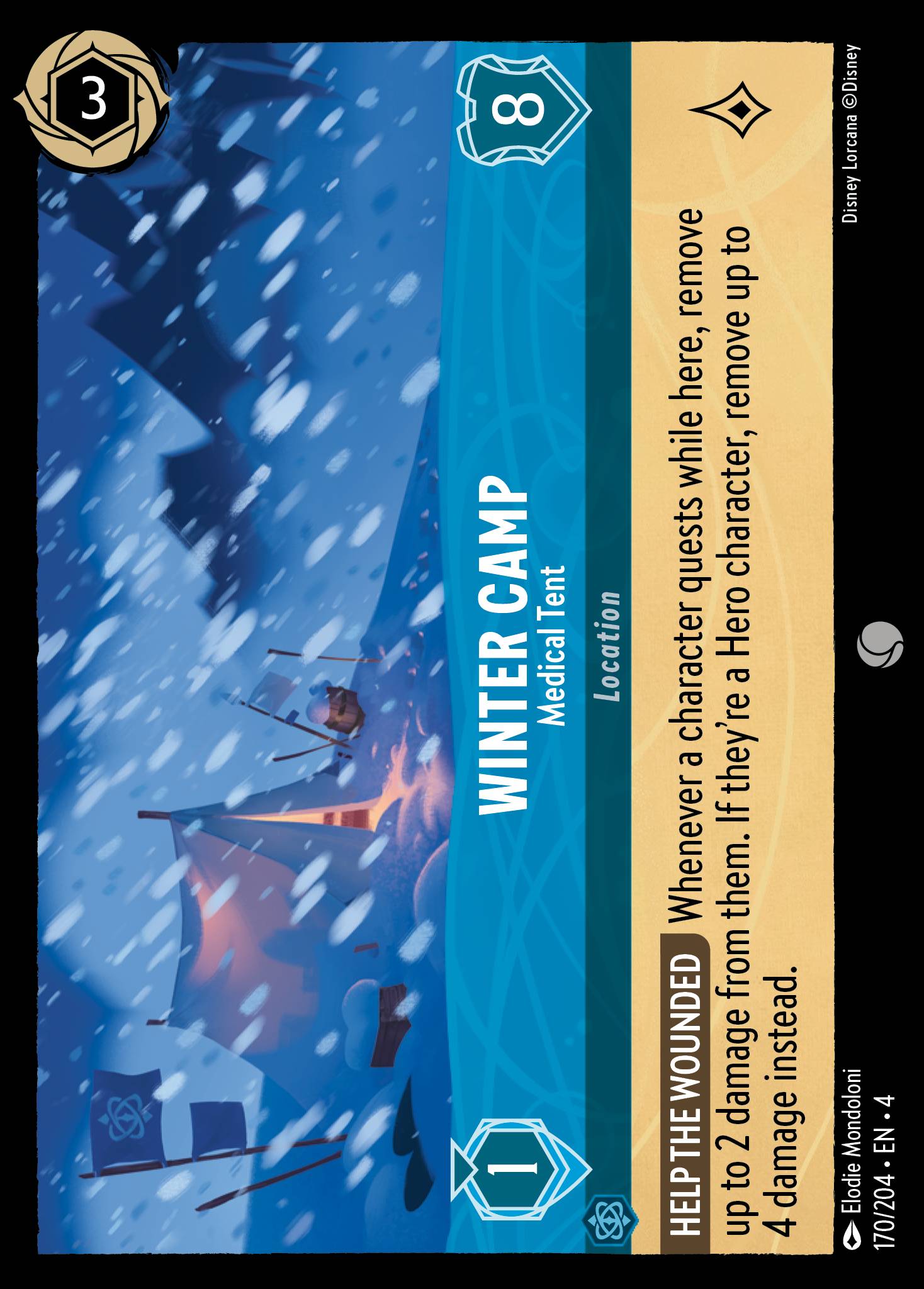 Winter Camp — Medical Tent Disney Lorcana card