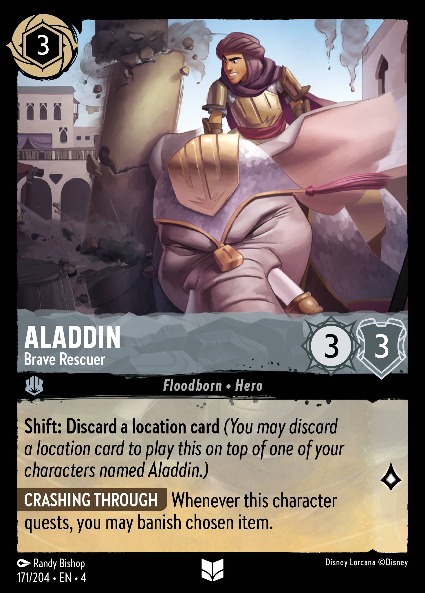 Aladdin — Brave Rescuer Disney Lorcana card